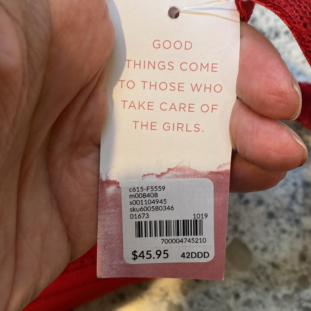 Cacique Red Lace Bra - Picture 3 of 5
